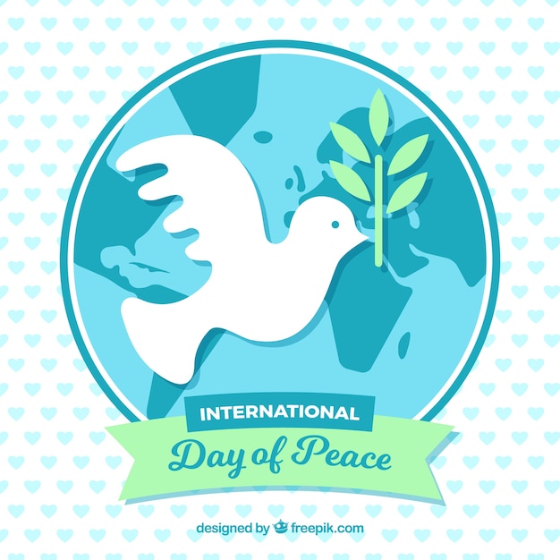 Vetor grátis dia internacional da paz, mergulhou em todo o mundo
