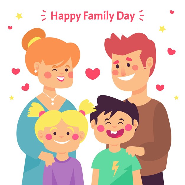 Dia internacional das famílias design plano