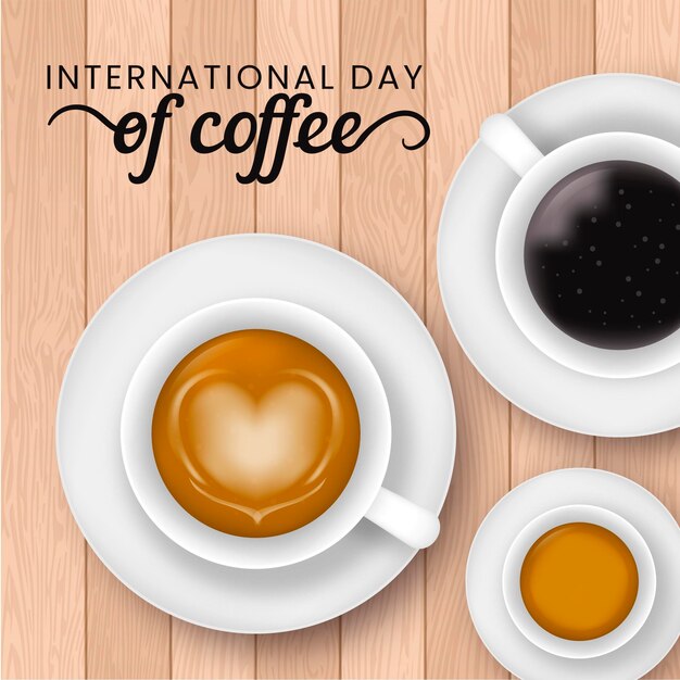 Dia internacional do café realista