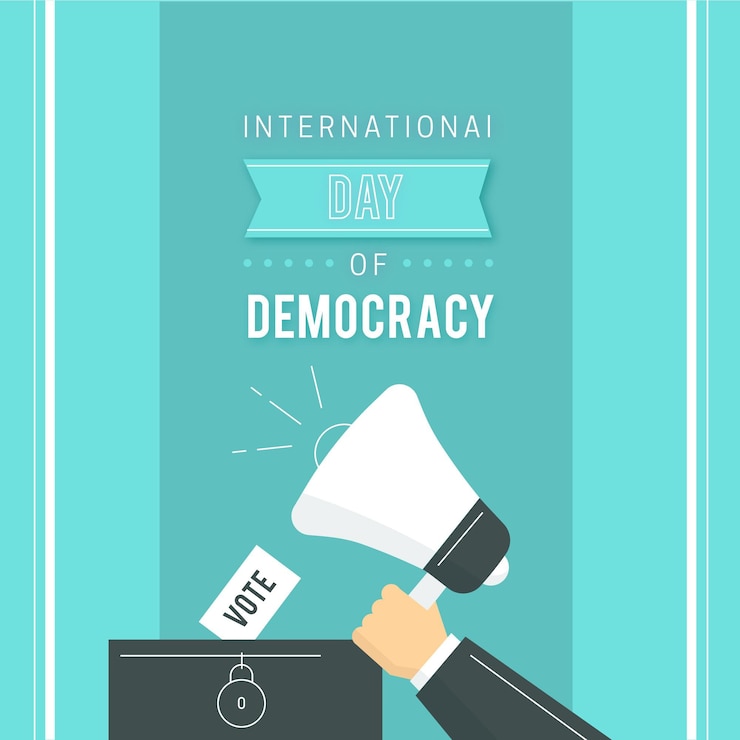 Vetor grátis dia internacional do conceito de democracia