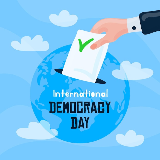 Vetor grátis dia internacional do conceito de democracia