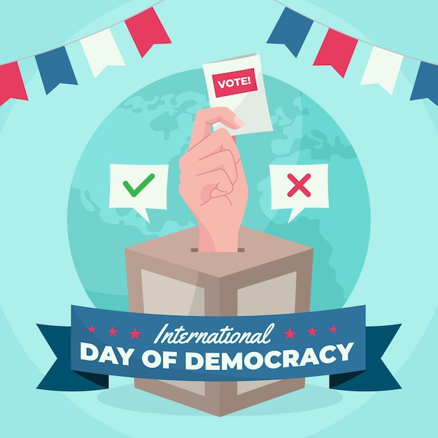 Vetor grátis dia internacional do conceito de democracia