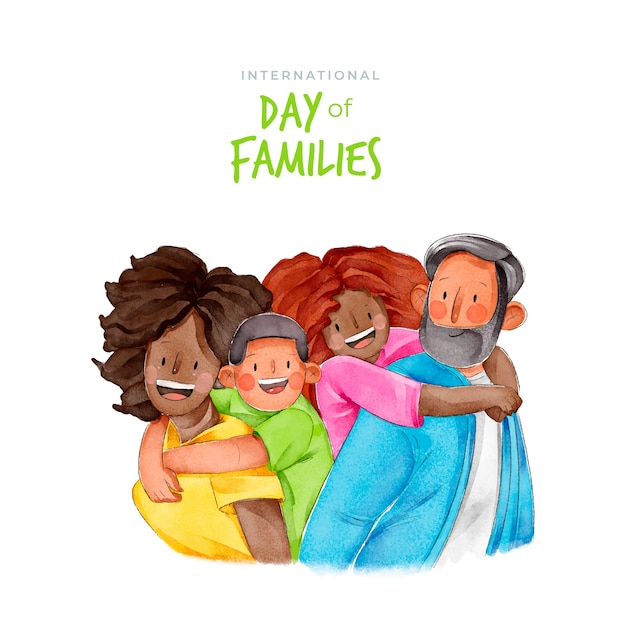 Vetor grátis dia internacional do conceito de famílias