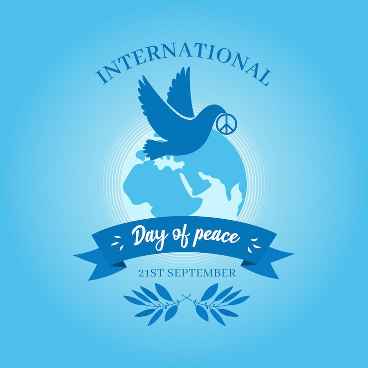 Vetor grátis dia internacional do design plano de fundo de paz