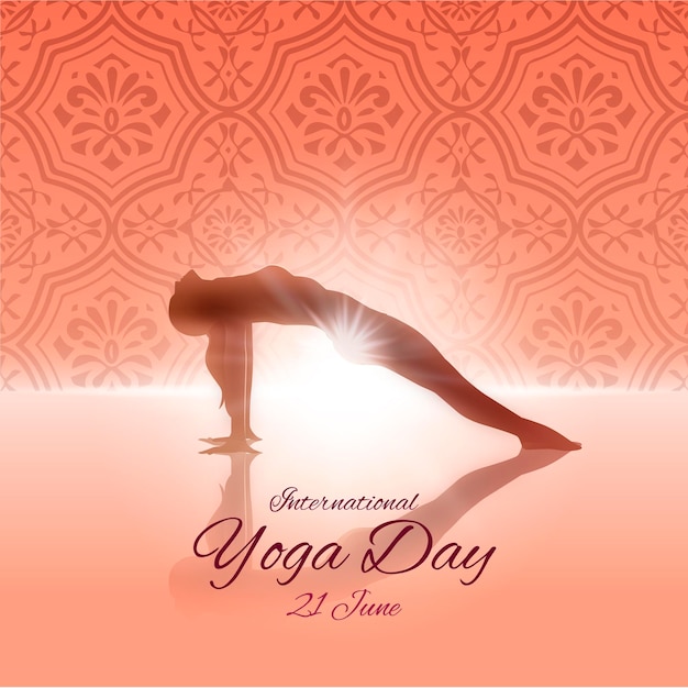 Vetor grátis dia internacional do design plano de yoga