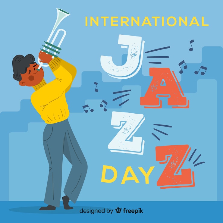 Vetor grátis dia internacional do jazz