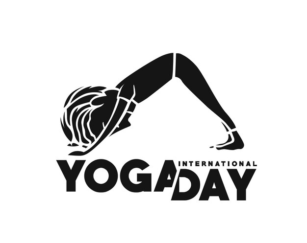 Dia Internacional do Yoga 21 de junho ilustração vetorial