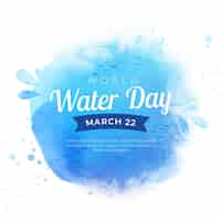 Vetor grátis dia mundial da água em aquarela