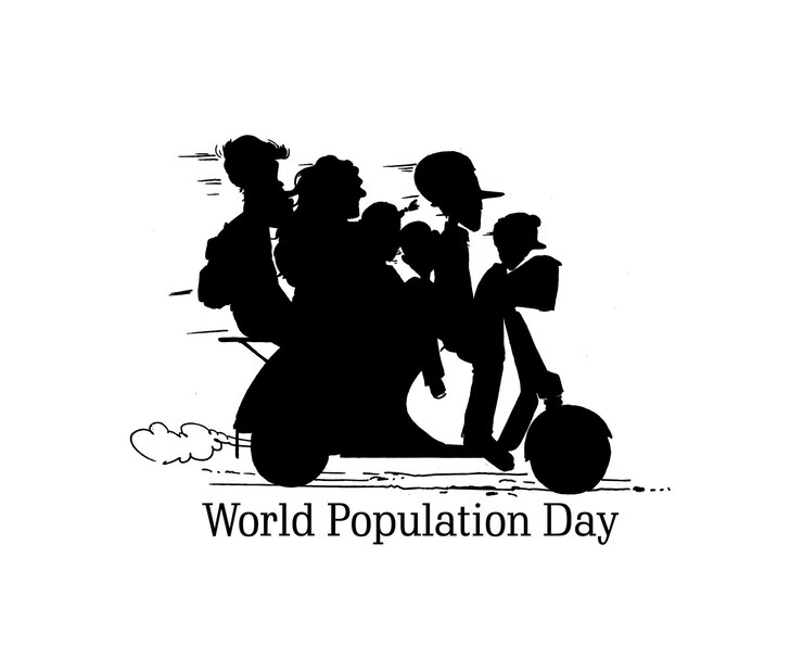 Vetor grátis dia mundial da população 11 de julho ilustração vetorial de família