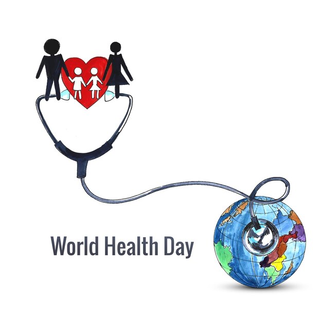 Dia mundial da saúde comemorado em 7 de abril de fundo