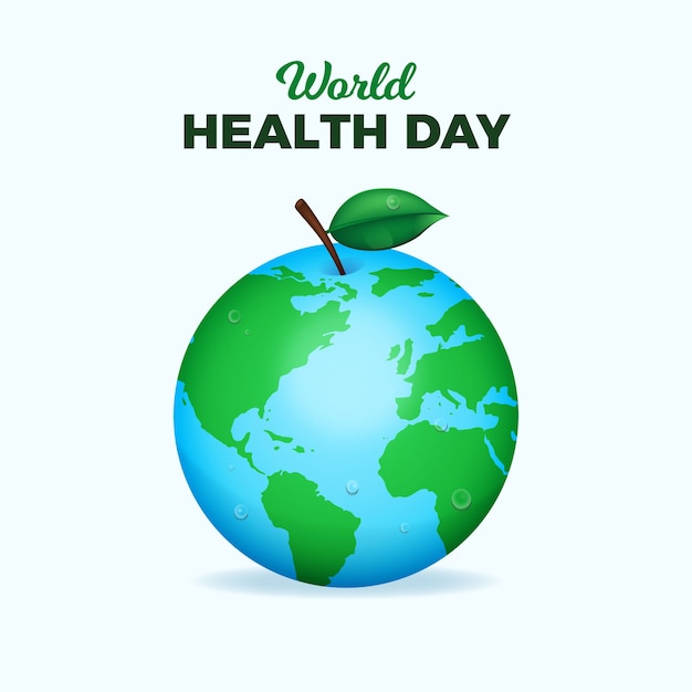 Dia Mundial da saúde design realista