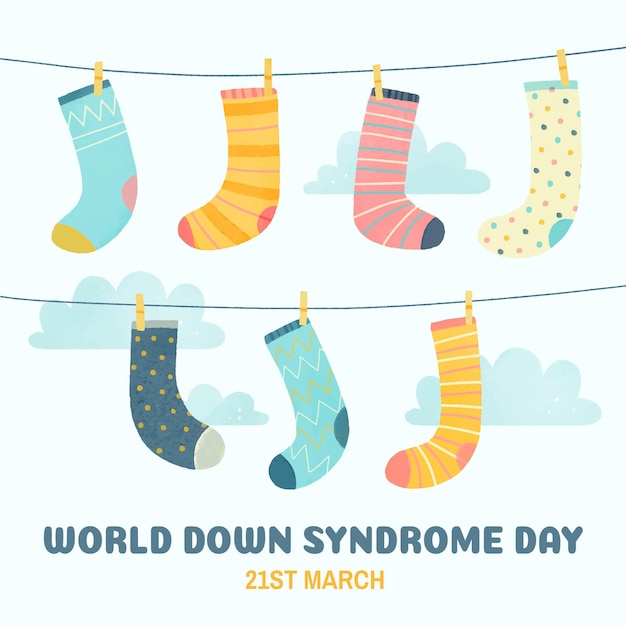 Vetor grátis dia mundial da síndrome de down