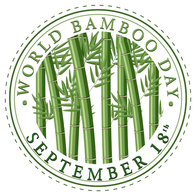 Vetor grátis dia mundial do bambu 18 de setembro