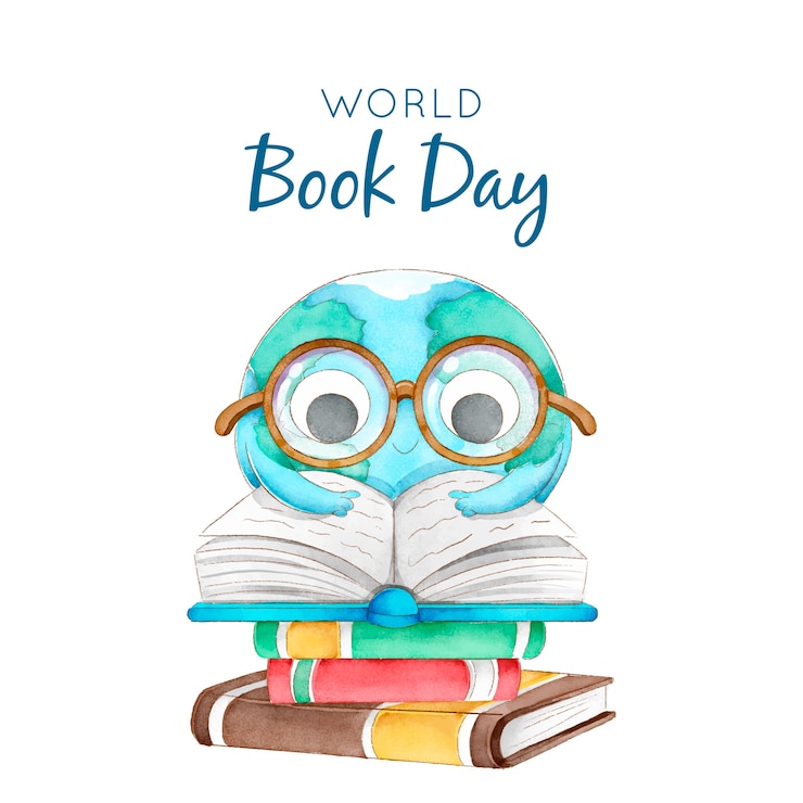 Vetor grátis dia mundial do livro em aquarela