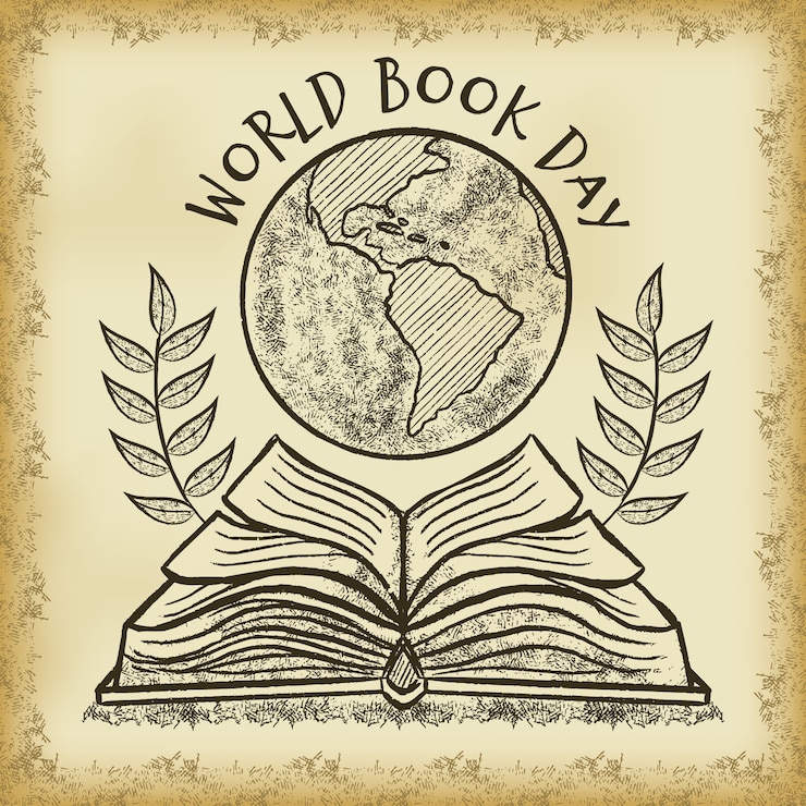 Vetor grátis dia mundial do livro na mão desenhada