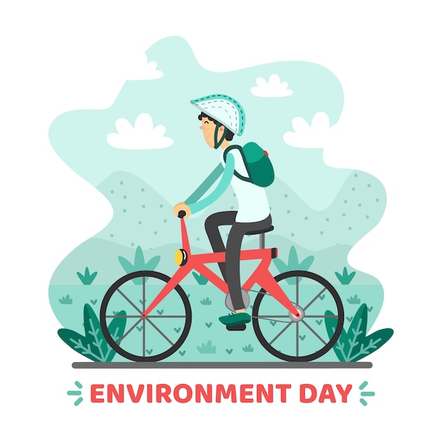 Vetor grátis dia mundial do meio ambiente em design plano