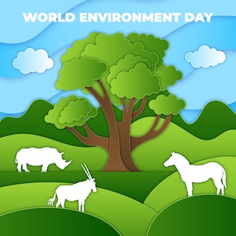Dia mundial do meio ambiente em estilo de jornal