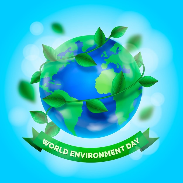Vetor grátis dia mundial do meio ambiente realista