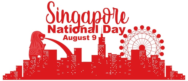 Dia nacional de cingapura com marina bay sands cingapura e fogos de artifício