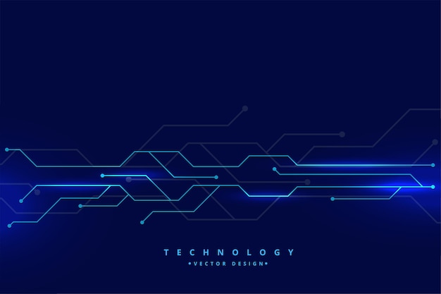 Vetor grátis diagrama de linhas de circuito de tecnologia digital