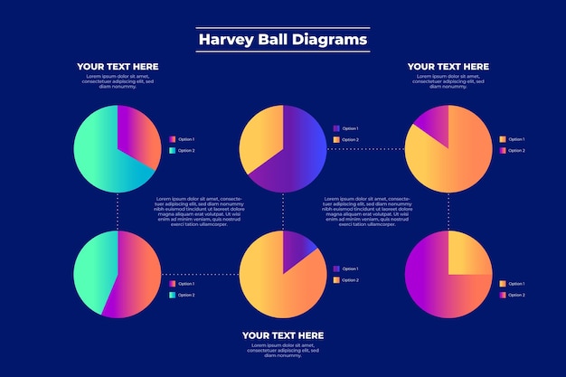 Vetor grátis diagramas de bola de harvey - infográfico