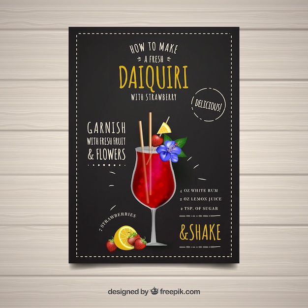 Diário de cocktails com daiquiri