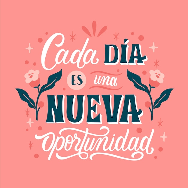 Vetor grátis dias da semana desenhados à mão em design de letras em espanhol