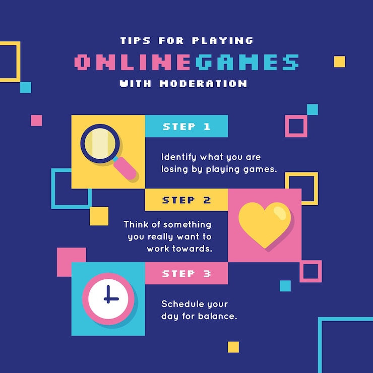 Vetor grátis dicas para jogar jogos online com moderação
