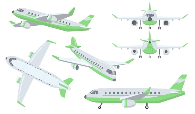 Diferentes visões do conjunto de aviões