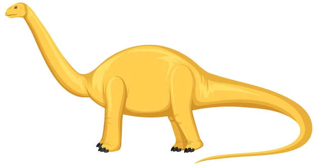 Vetor grátis dinossauro aptosaurus no fundo branco