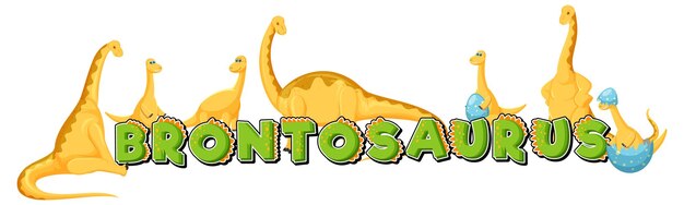 Dinossauro brontossauro fofo e personagem de desenho animado de bebê