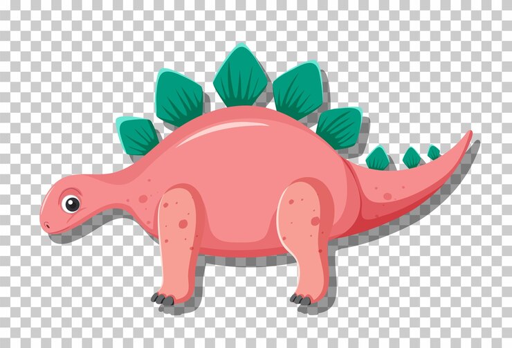 Vetor grátis dinossauro estegossauro fofo isolado