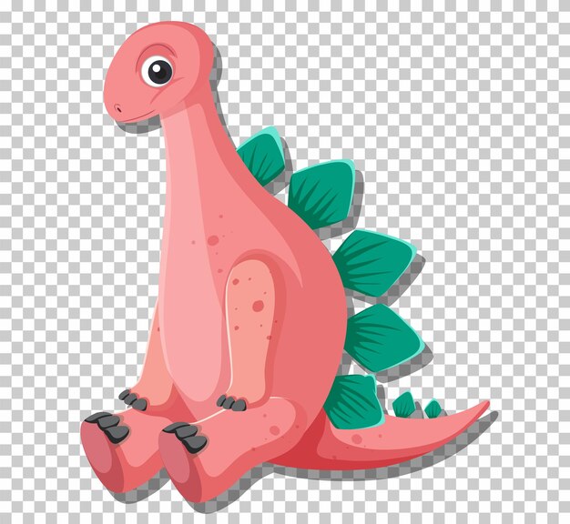 Dinossauro estegossauro fofo isolado