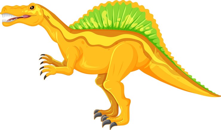 Vetor grátis dinossauro spinosaurus em fundo branco