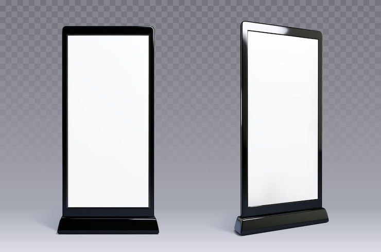 Vetor grátis display lcd para publicidade ao ar livre