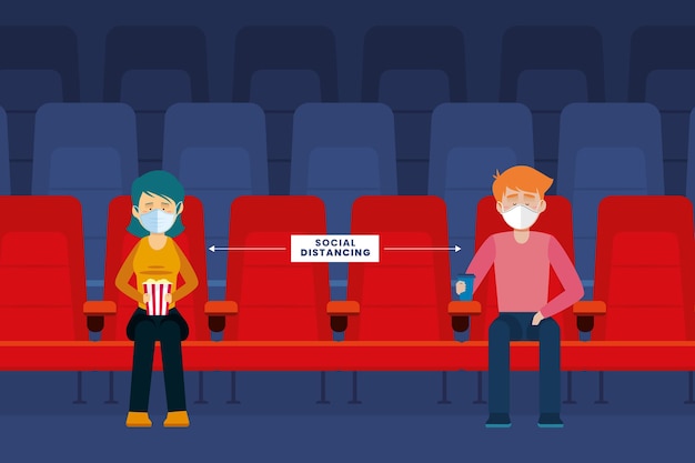 Distanciamento social em salas de cinema