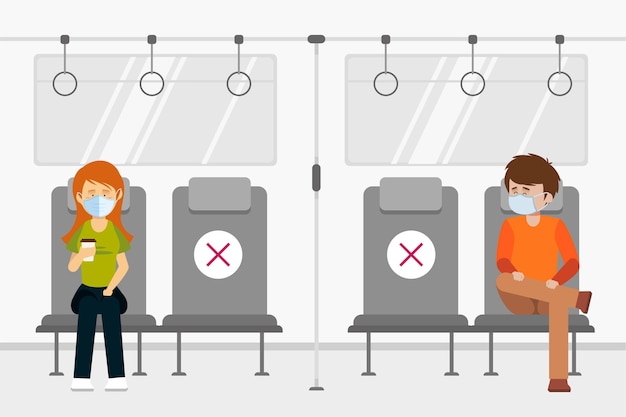 Distanciamento social no transporte público