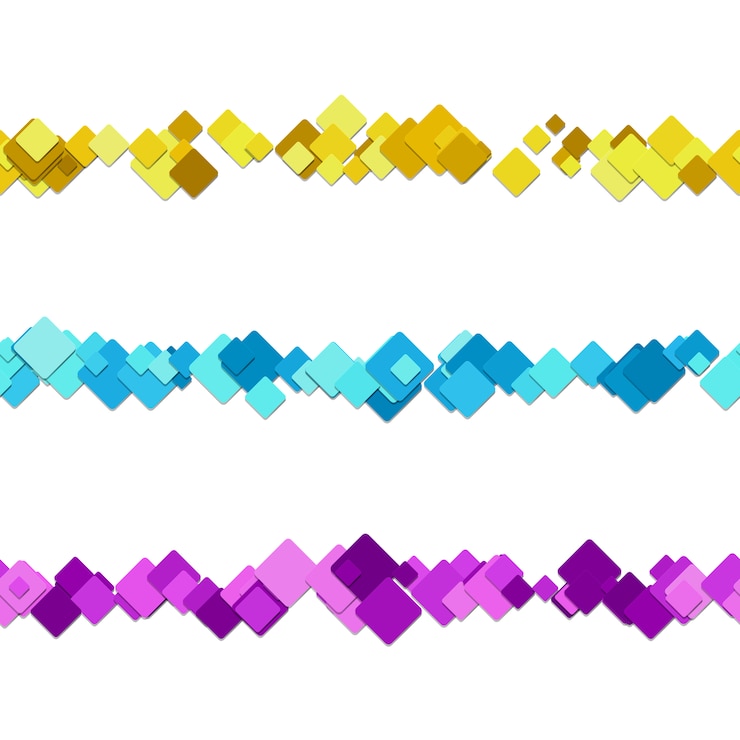 Vetor grátis divisores de texto quadrados multicoloridos