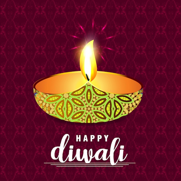 Diwali design fundo escuro e tipografia vector