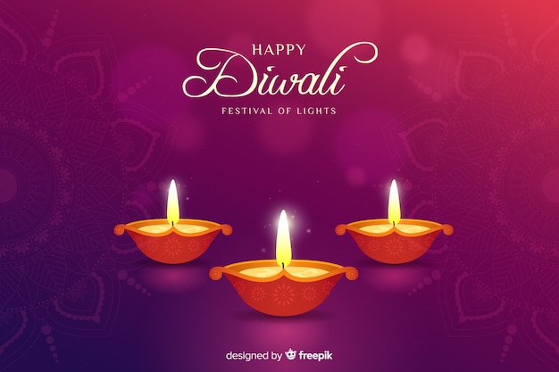 Diwali fundo em design plano