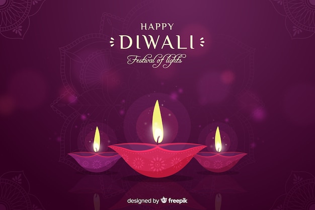 Diwali fundo em design plano