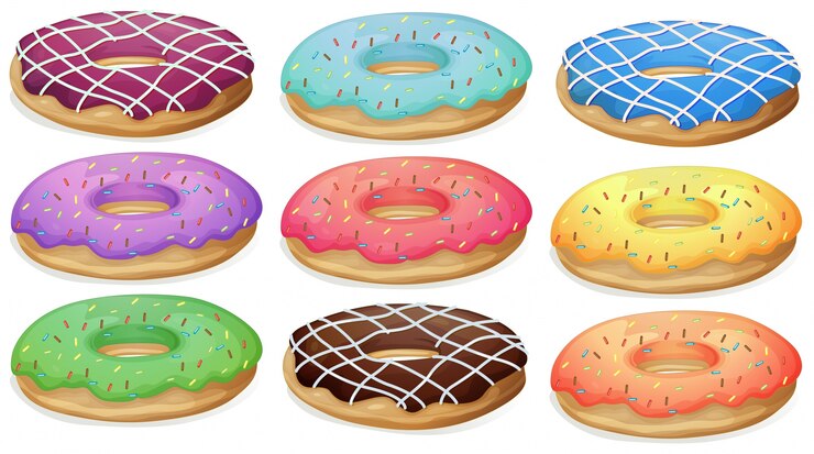 Vetor grátis donuts