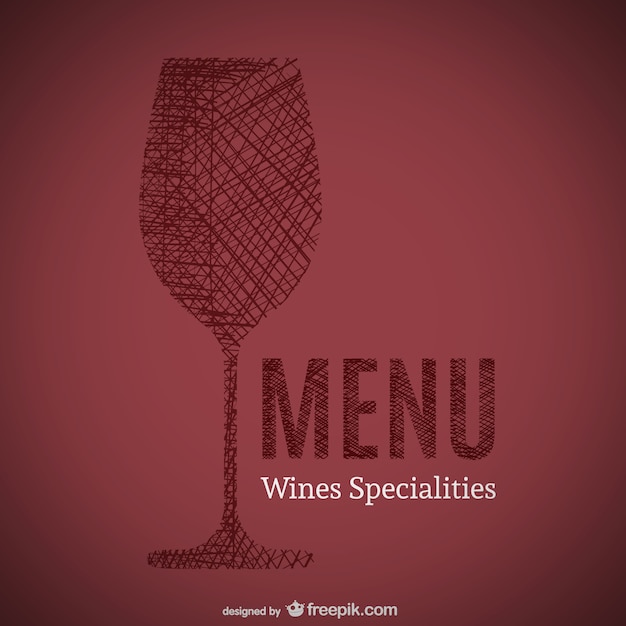 Doodle de vinhos especialidades arte de menu