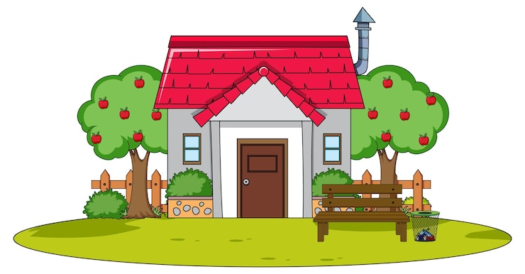 Vetor grátis doodle design de desenho animado de casa