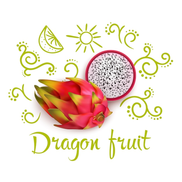 Doodles Around Dragon Fruit