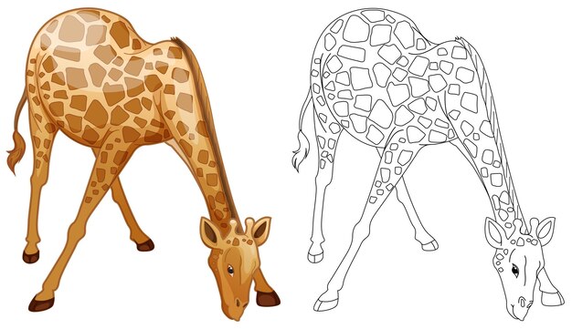 Doodles desenhando animal para girafa selvagem