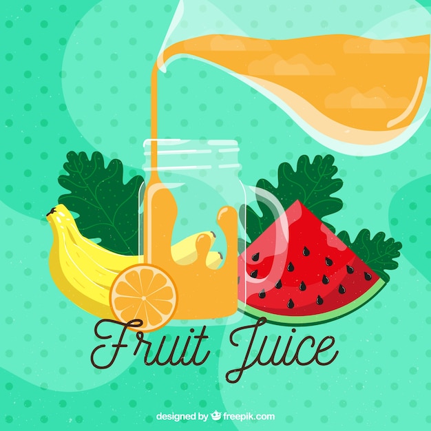 Dotted, fundo, fresco, fruta, suco