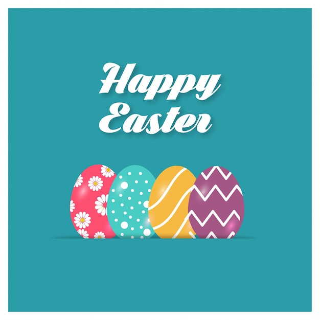 Easter eggs ícones ilustração do vetor ovos de páscoa para a páscoa projeto feriados no fundo azul