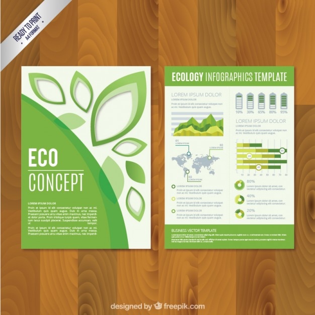 Eco verde panfleto