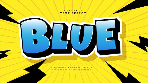 Efeito de estilo de texto divertido do bipe de desenho animado